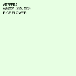 #E7FFE2 - Rice Flower Color Image